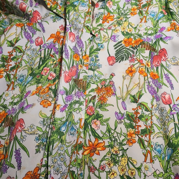 Vintage Concept Swirl 70s Bonwit Teller Floral Maxi Dress back Zip Read - Picture 9 of 16